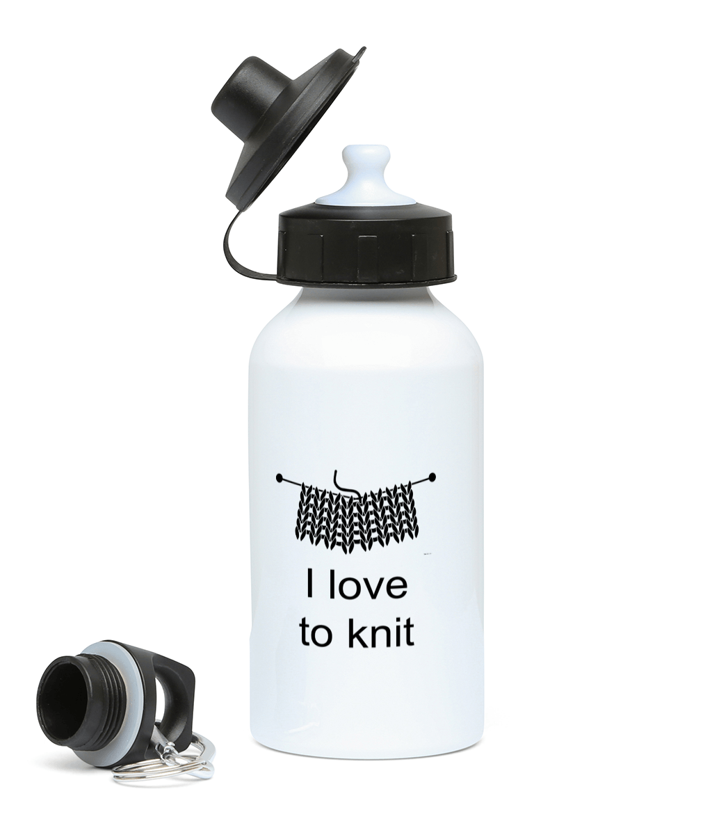 water bottle 400ml I love to knit