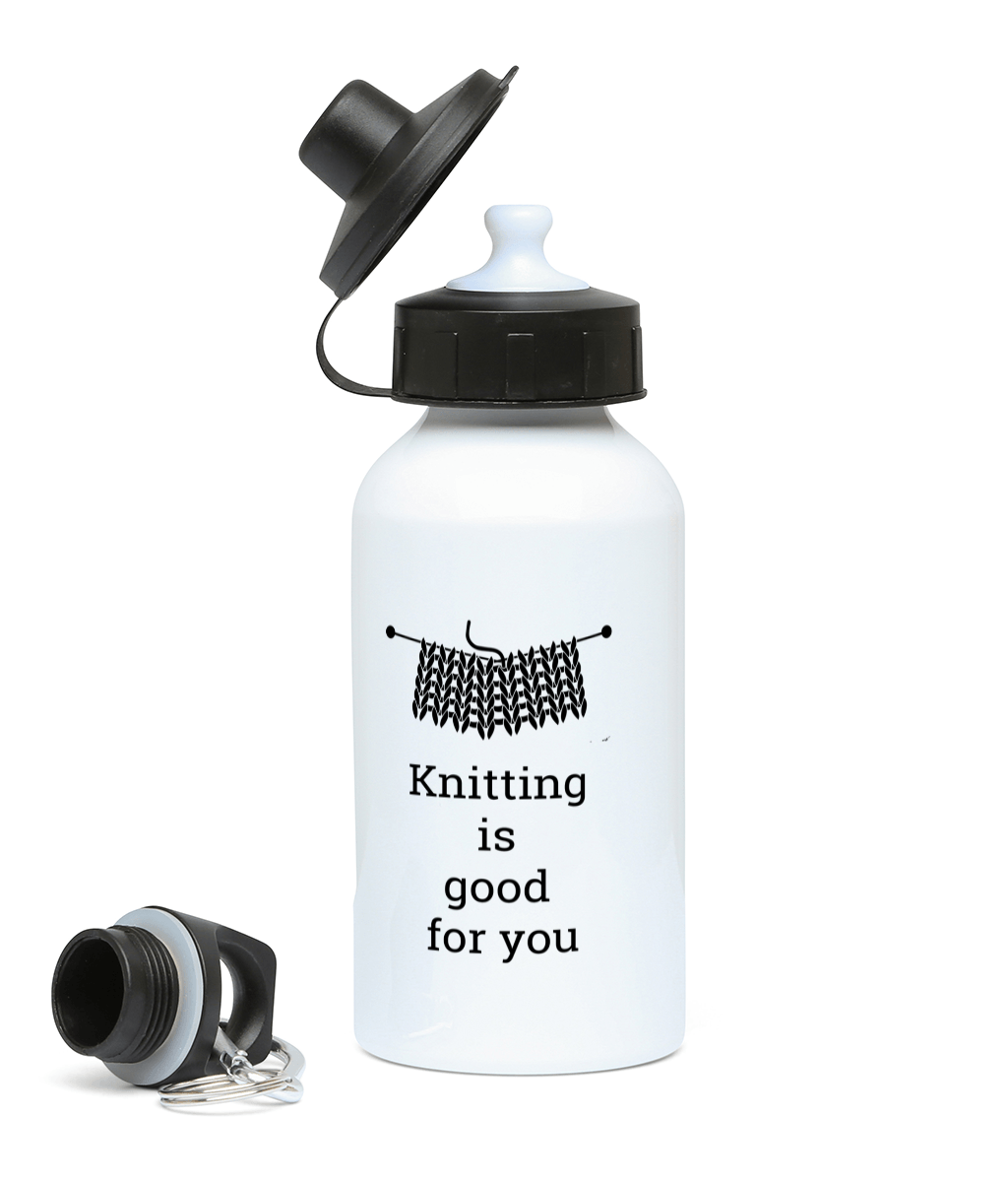 water bottle 400ml knitting is good for you with knitting image