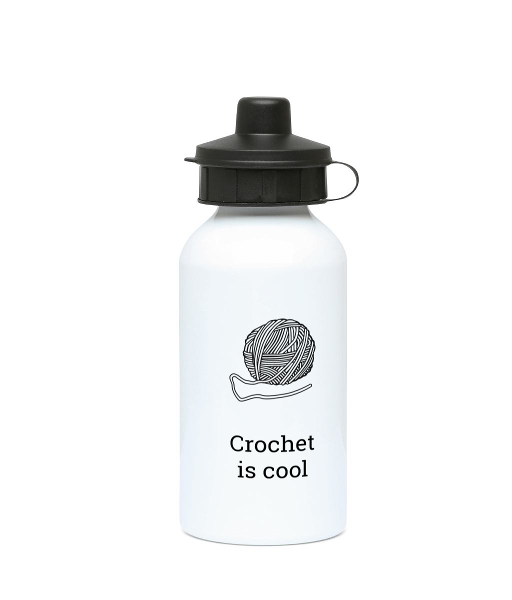 water bottle 400ml with crochet is cool with yarn image